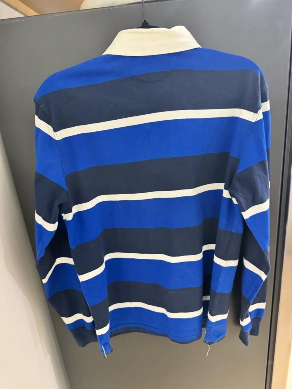 Ralph Lauren Blue, Navy & White Striped Rugby Polo